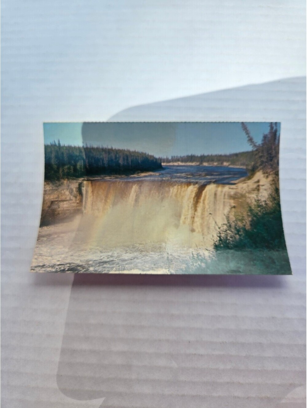 Vintage Alexandra Falls Hay River NWT Postcard Prismoflex Canada Waterfa